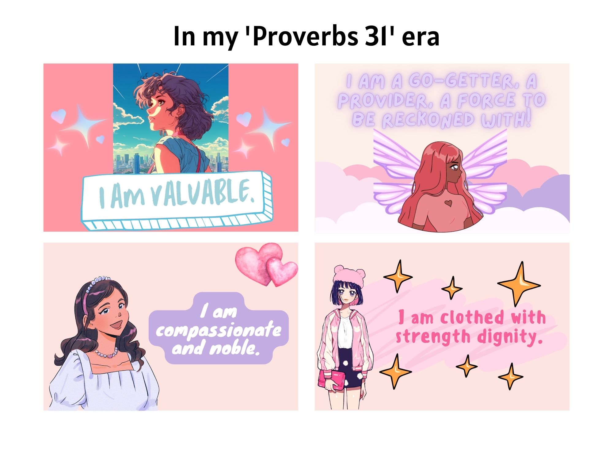 36 Christian Affirmations with FREE printable cards - daughter to bride